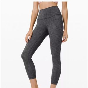 Lululemon Heathered Gray Wunder Under Leggings 6